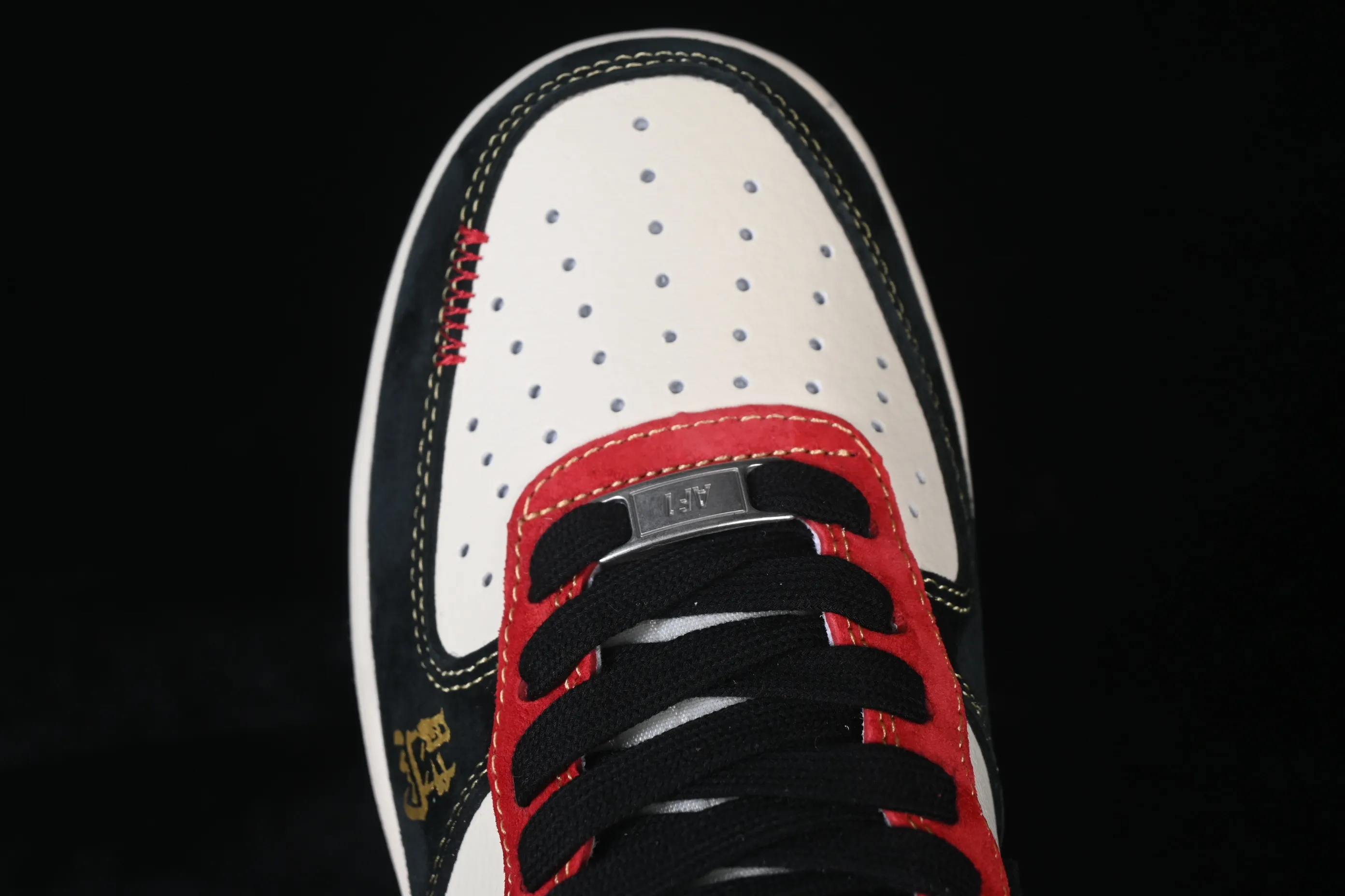All categories Nk Air Force 1 Air Force series Nk Air Force 1 Low Air Force low-top Nike Air Force 1'07 Low Year of the Horse limited edition Beige, black and red contrast Air Force 1 low-top casual sneakers QW5288-131